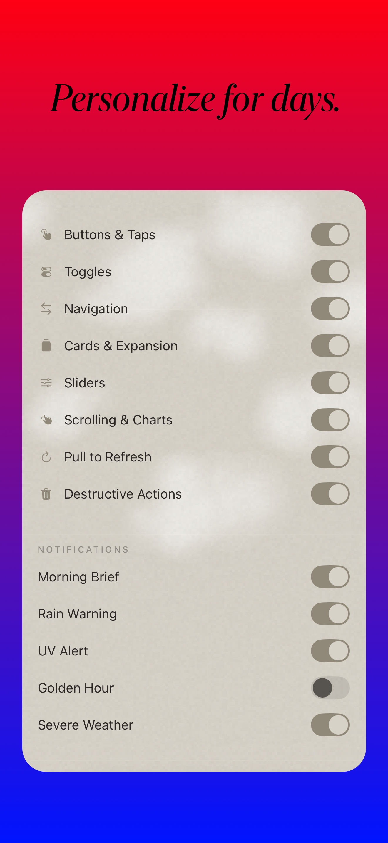 Settings and Simulation